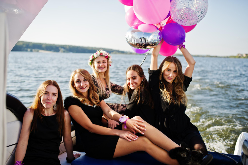 Bachelorette party on a yacht