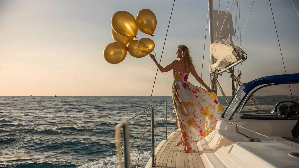 Birthday party on a yacht